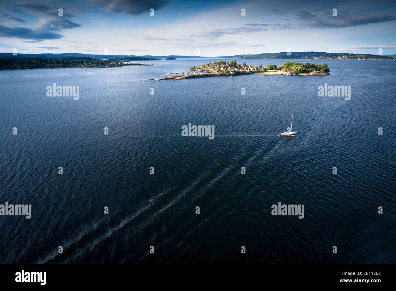 Inselgruppe im Oslofjord, Norwegen Stockfoto