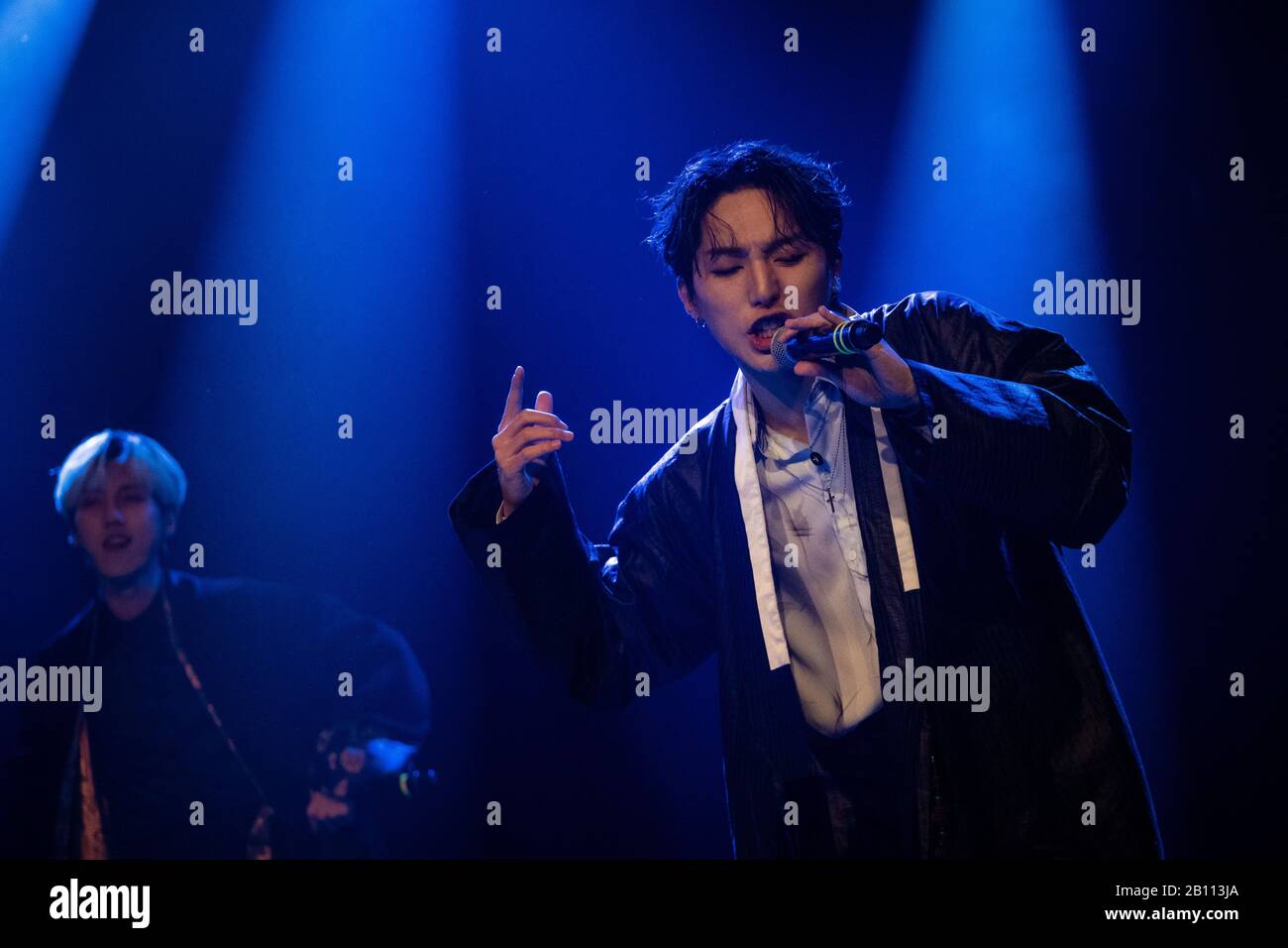 Kopenhagen, Dänemark. Februar 2020. Die südkoreanische Idol-Gruppe M.O.N.T führt ein Live-Konzert im Pumpehuset in Kopenhagen durch. (Bildnachweis: Gonzales Foto/Rod Clemen/Alamy Live News). Stockfoto