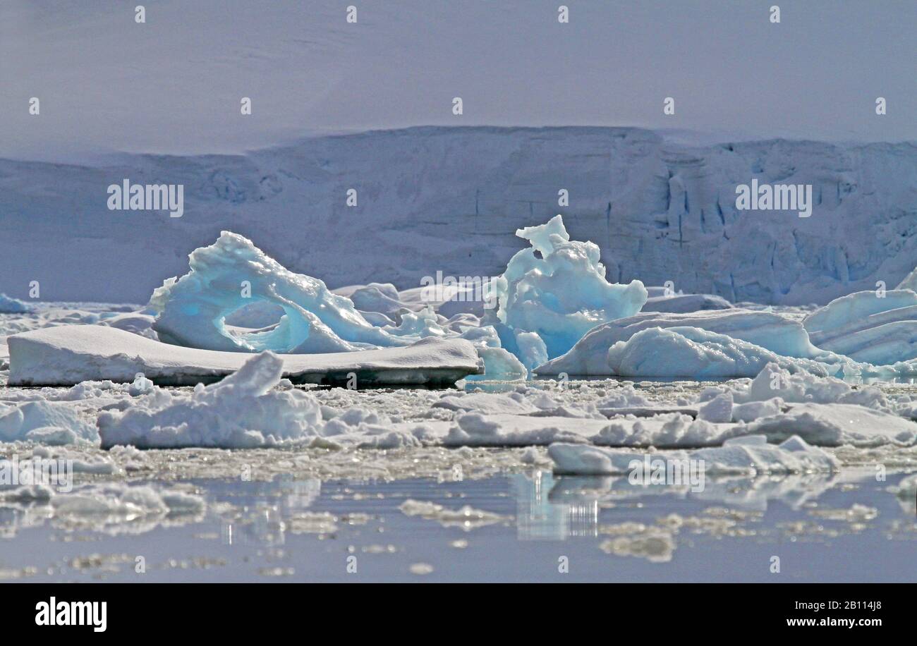 Eisplastiken in der Gerlache Strait, Antarktis Stockfoto