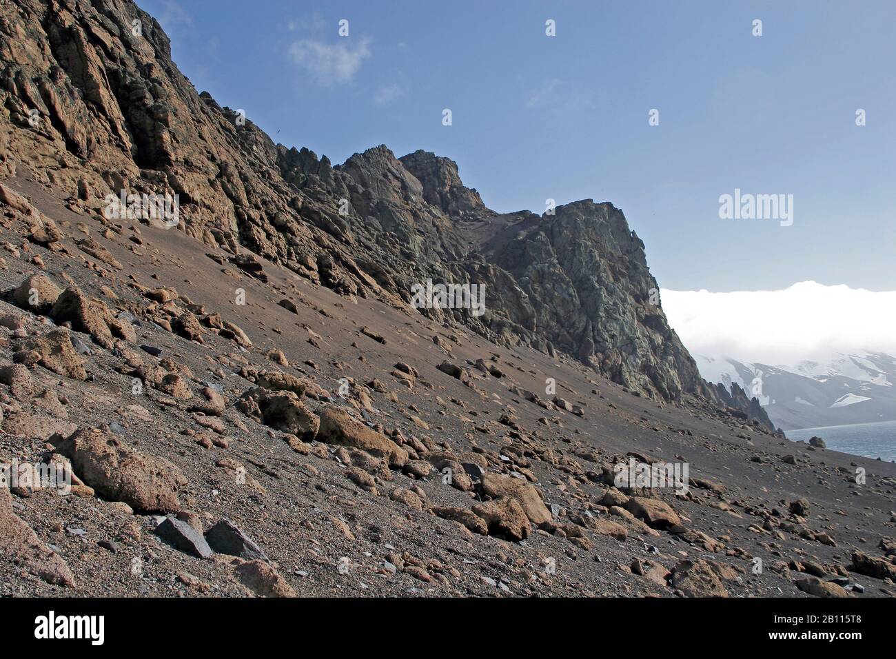 Deception Island Landschaft, Antarktis Stockfoto