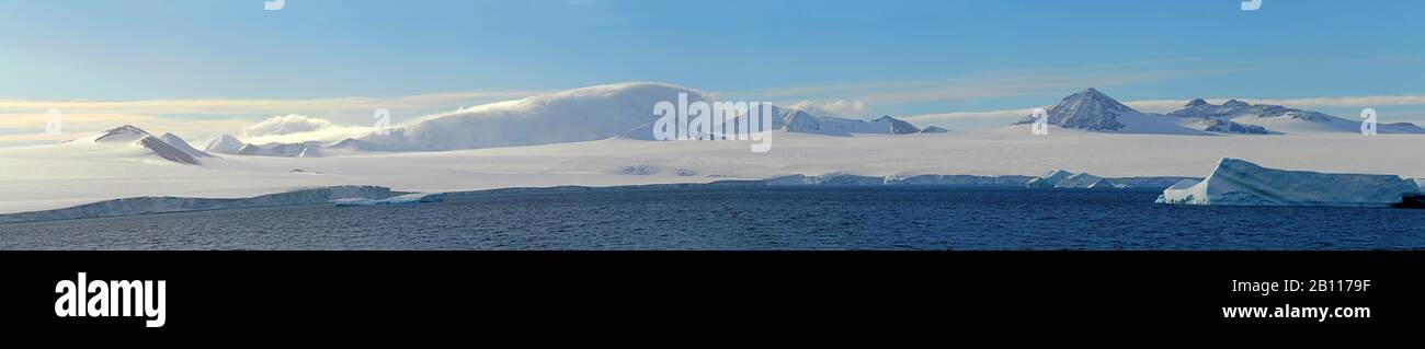 Weddell Sea Panorama, Antarktis, Weddell Sea Stockfoto
