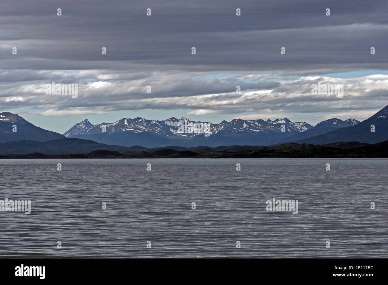Beagle Channel Scenery, im Tierra del Fuego Archipel, Argentinien, Tierra del Fuego, Beagle Channel Stockfoto