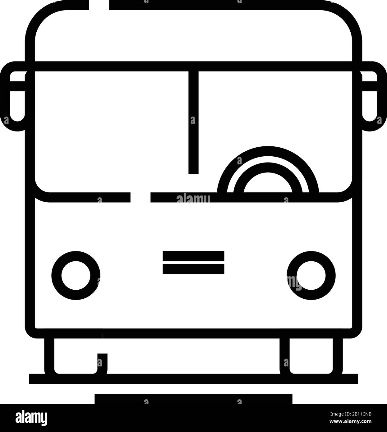 Busliniensymbol, Konzeptzeichen, Konturvektorabbildung, lineares Symbol. Stock Vektor