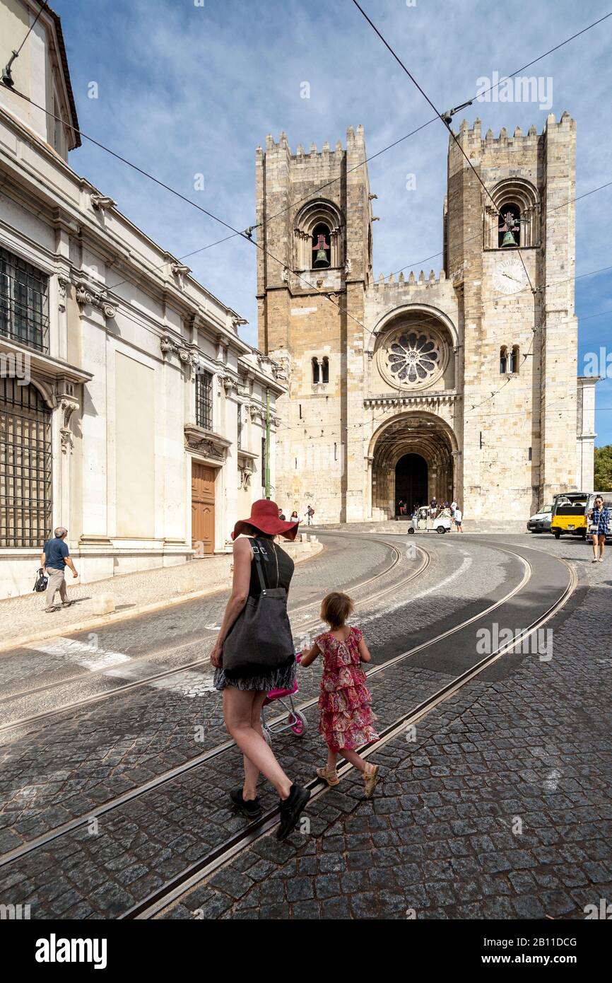 Catedral Sé Patriarcal, auch Igreja de Santa Maria Maior, Lissabon, Portugal, Europa genannt Stockfoto