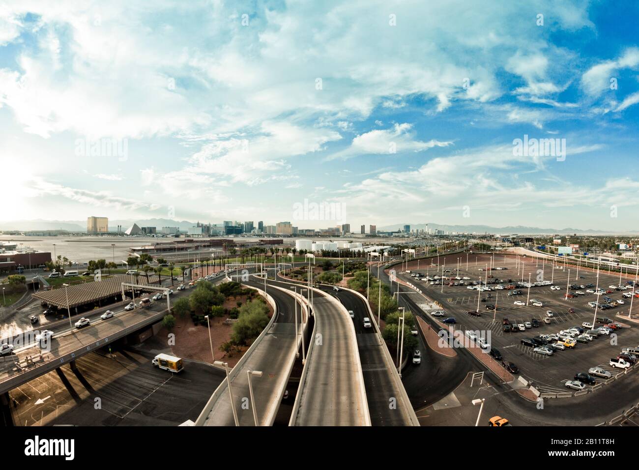 Las Vegas Blvd am Horizont, Nevada, USA Stockfoto