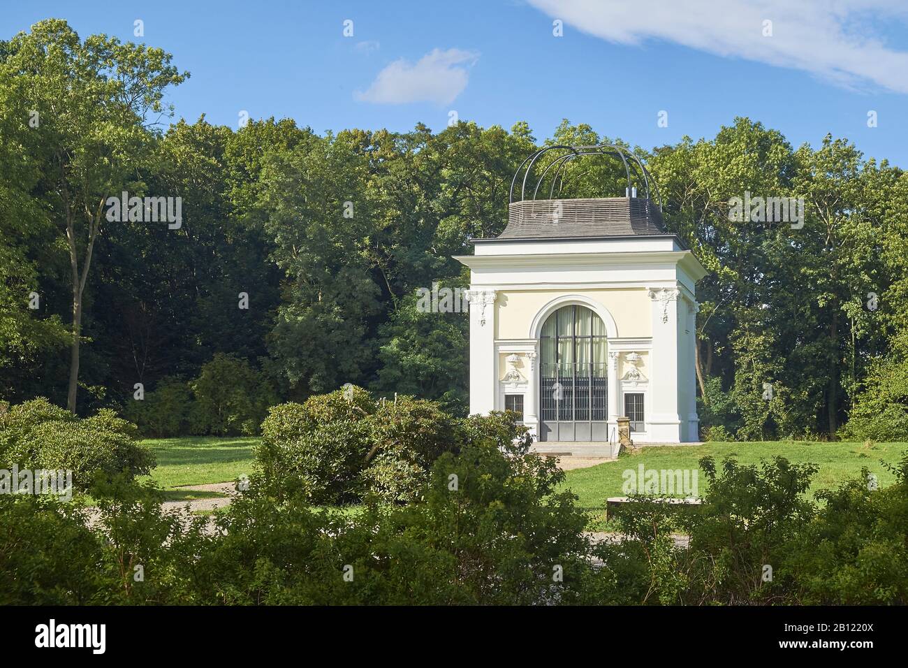 Zentralbau der Orangerie im Kees'chen Park, Markkleeberg, Leipzig, Sachsen, Deutschland Stockfoto
