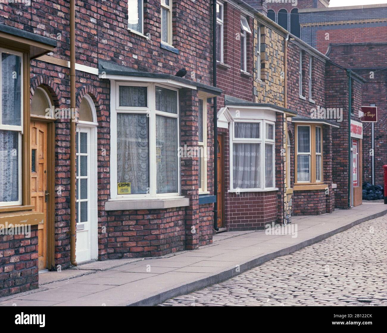 Coronation Street, Granada TV Studios manchester, Nord-West England, im Jahr 1993 Stockfoto