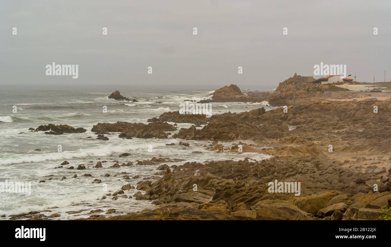 Atlantik, Leca da Palmeira, Portugal Stockfoto