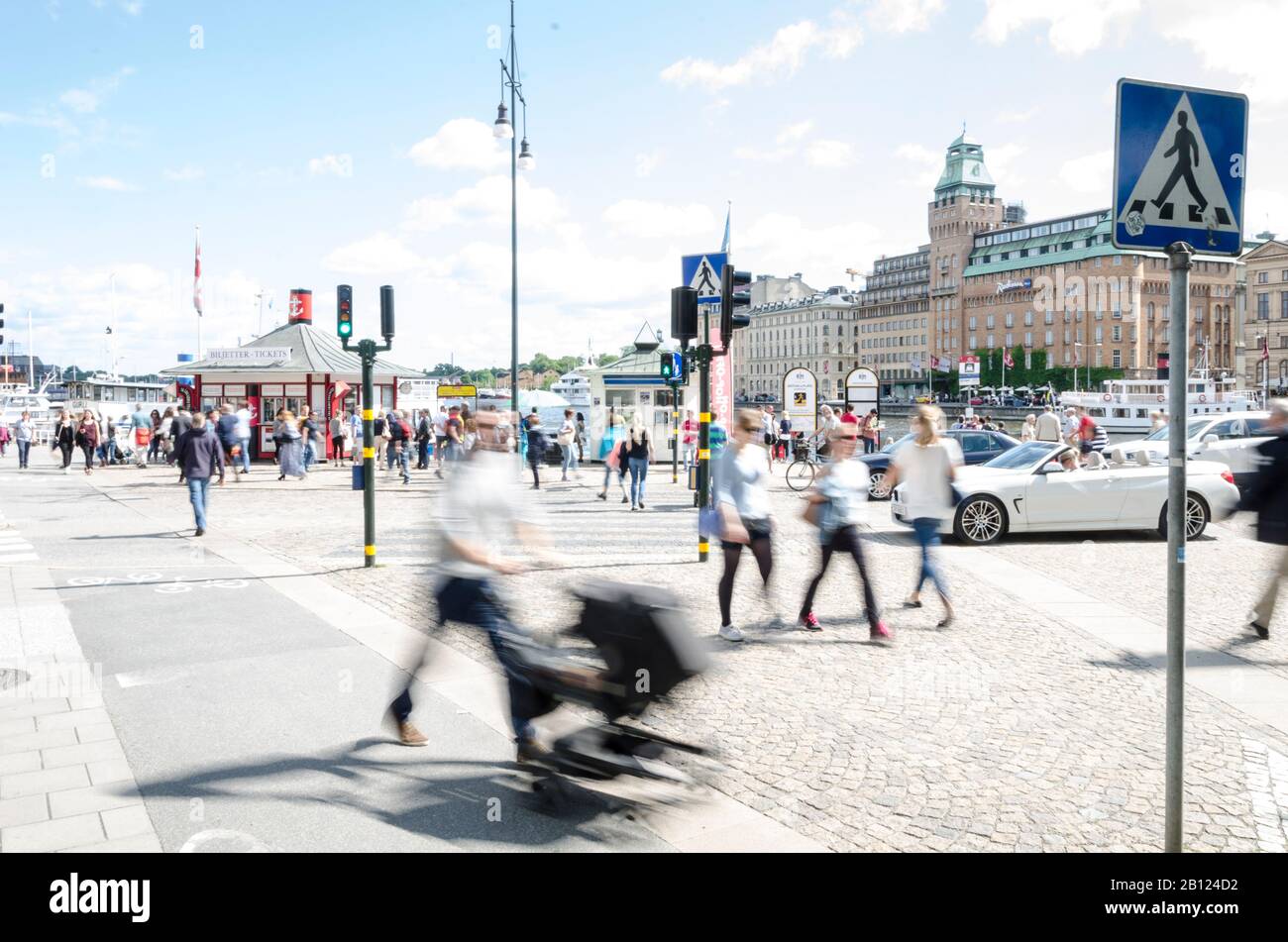 Tourismus, Sehenswürdigkeiten, Strandvägen, Altstadt, Stockholm, Schweden, Europa Stockfoto