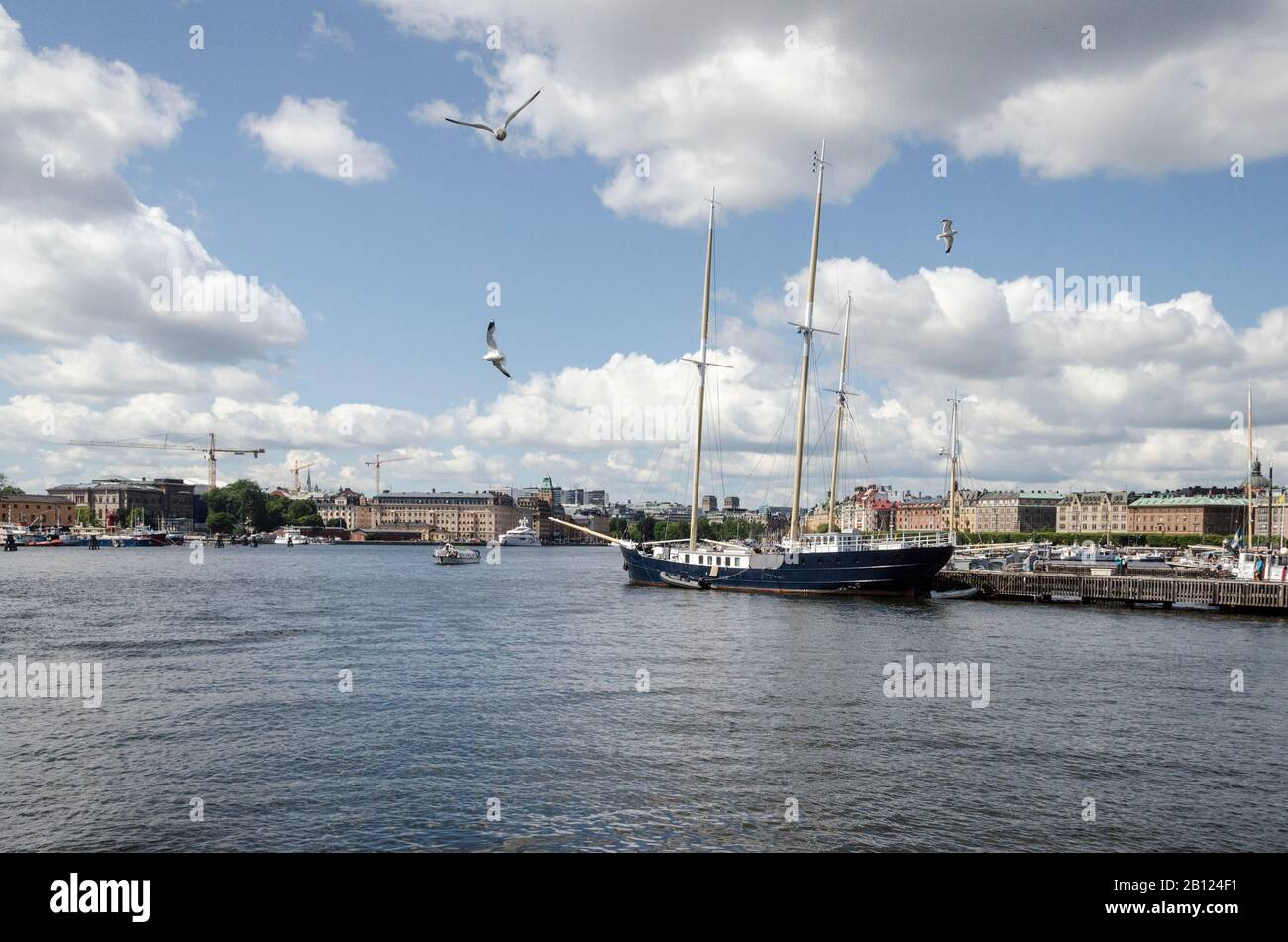 Skeppsholmen, Hafen, Stockholm, Schweden, Europa Stockfoto