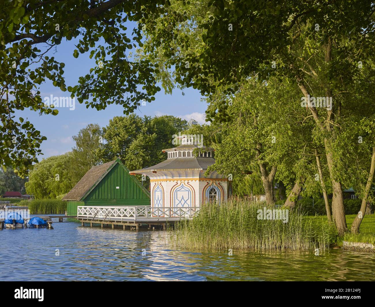 Großherzige Wäscherei am Zierker See in Neustrelitz, Mecklenburg-Vorpommern, Deutschland Stockfoto
