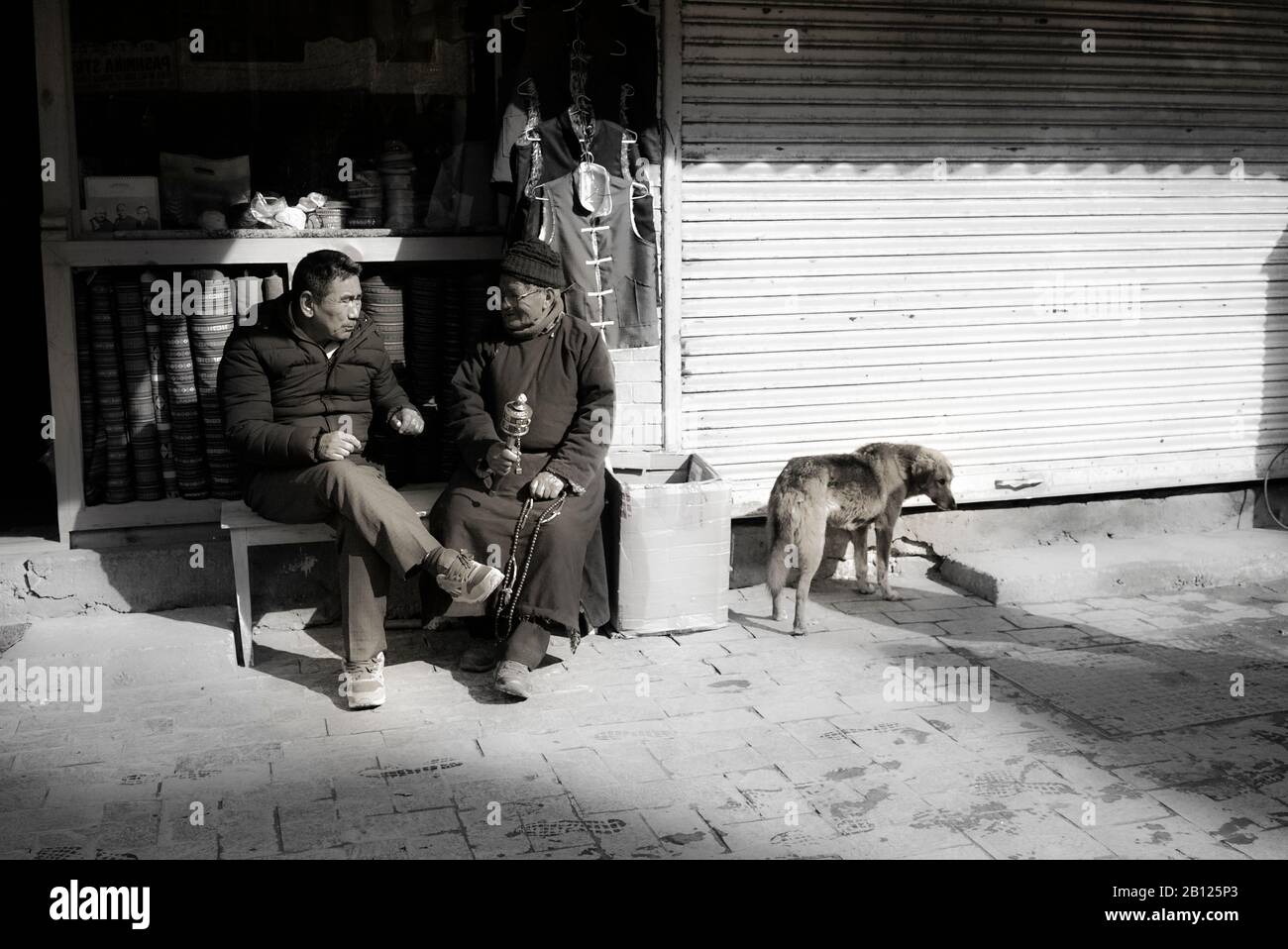 Taditional lokalen Menschen in Leh, Himalaya. Ladakh, Indien Stockfoto