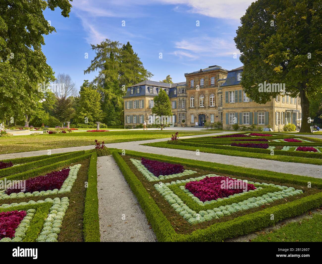 Schloss Fantaisie mit Teppichbett, Eckersdorf, Oberfranken, Deutschland Stockfoto