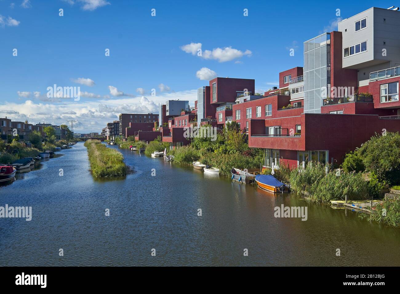 Neues Wohnen im Stadtteil IJburg, Amsterdam, Nordholland, Niederlande Stockfoto