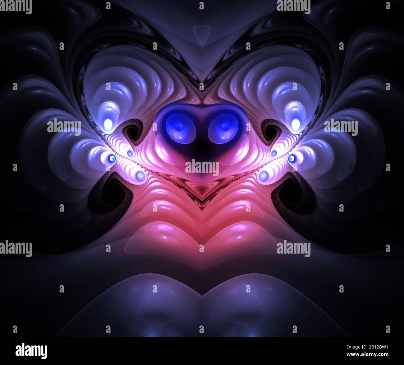 Ursprünglich wurde ein Computer-Fraktal-Bildmaterial für Designanforderungen erstellt Stockfoto