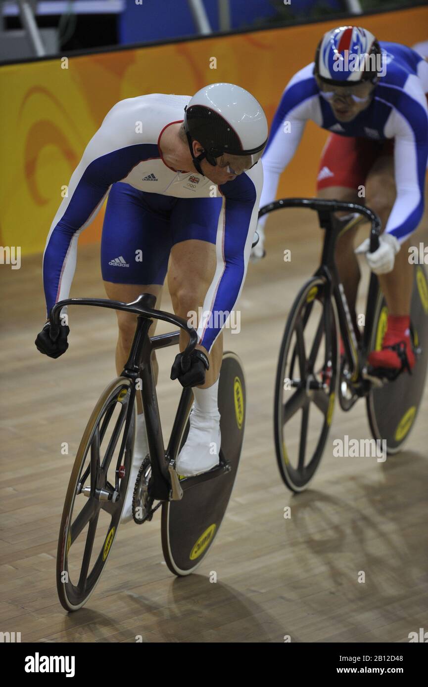 Peking, CHINA. Radfahren, . Laosham Velodrome, Dienstag - 19/08/2008, [obligatorische Gutschrift: Peter SPURRIER, Intersport Images] Stockfoto