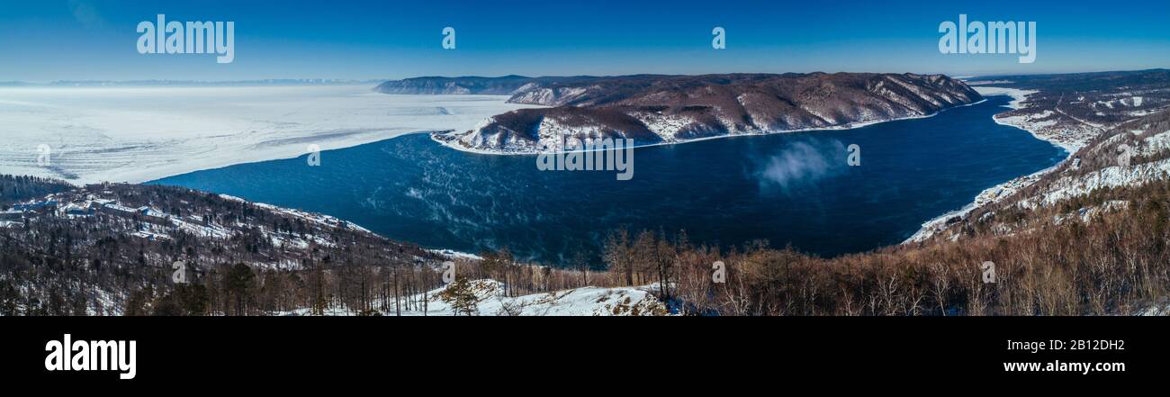 Baikalsee im Winter, Russland Stockfoto
