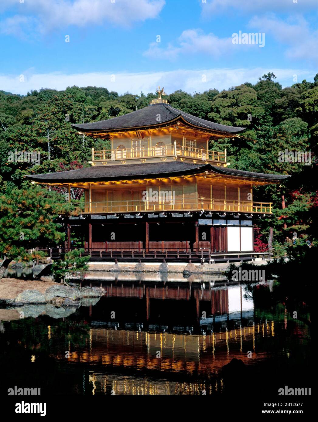 Kinkakuji-Tempel, Goldener Pavillon, Kyoto, Japan Stockfoto