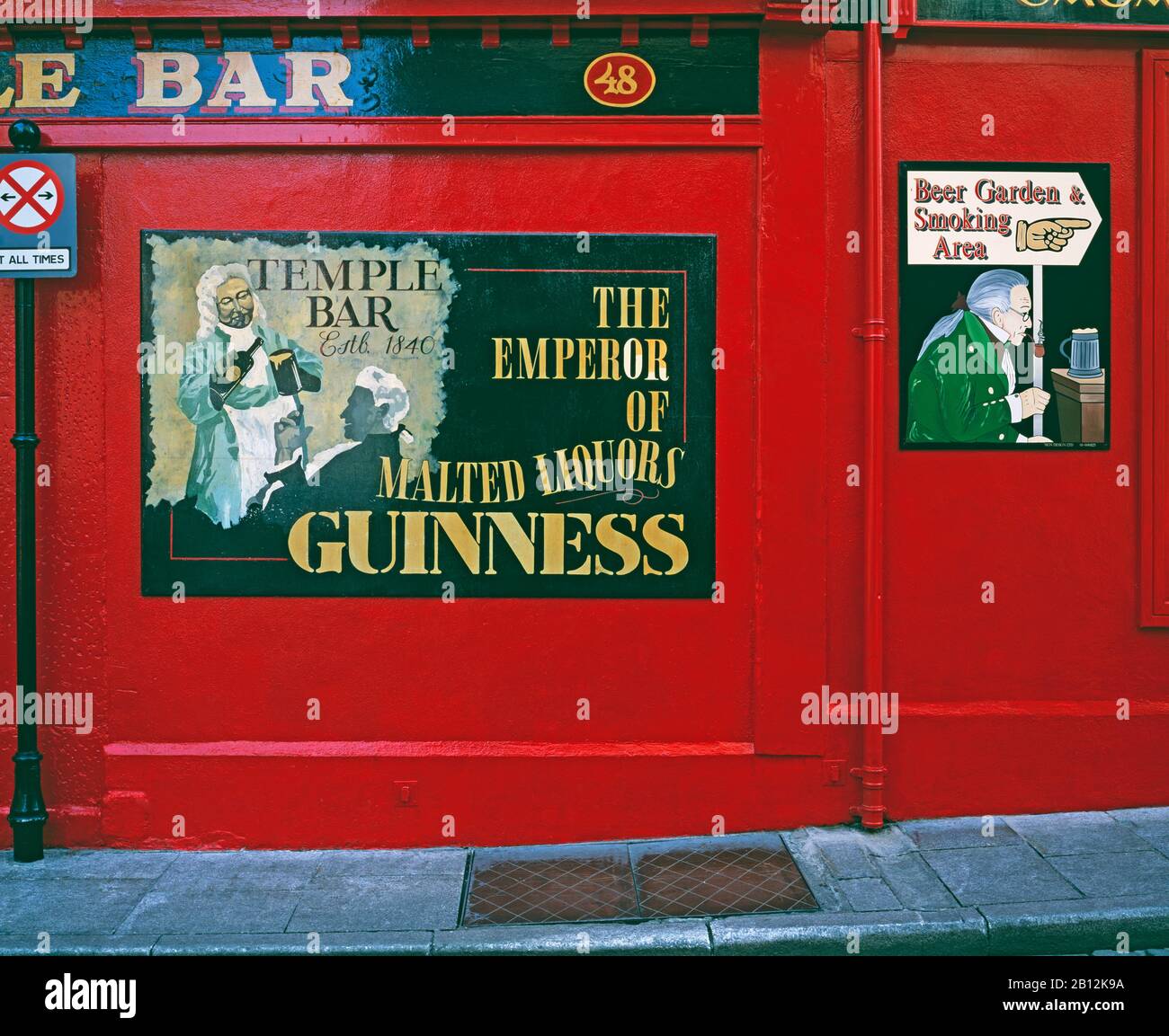 Seitenwand der Temple Bar, Dublin, Irland Stockfoto