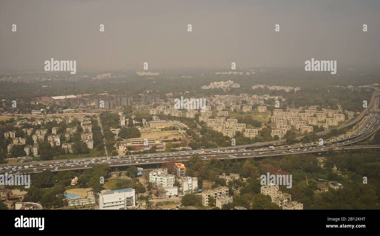 Luftaufnahme von Neu-Delhi, Indien Stockfoto
