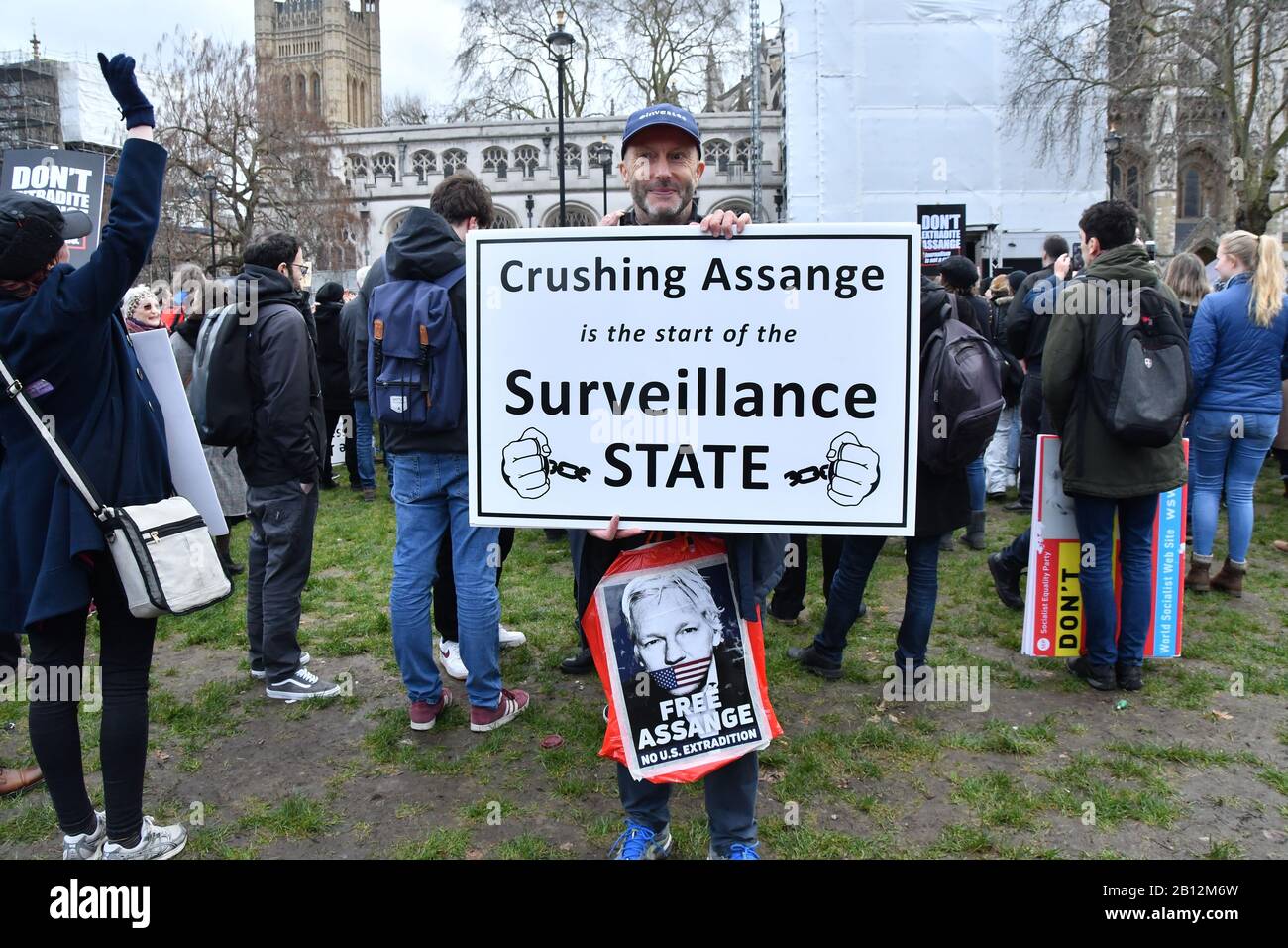 London, Großbritannien. Februar 2020. Hunderter Protest gegen Julian Assange Auslieferung Freie Rede ist keine Verbrechen, am 222. Februar 2020 in London, UK Credit: Picture Capital/Alamy Live News Stockfoto