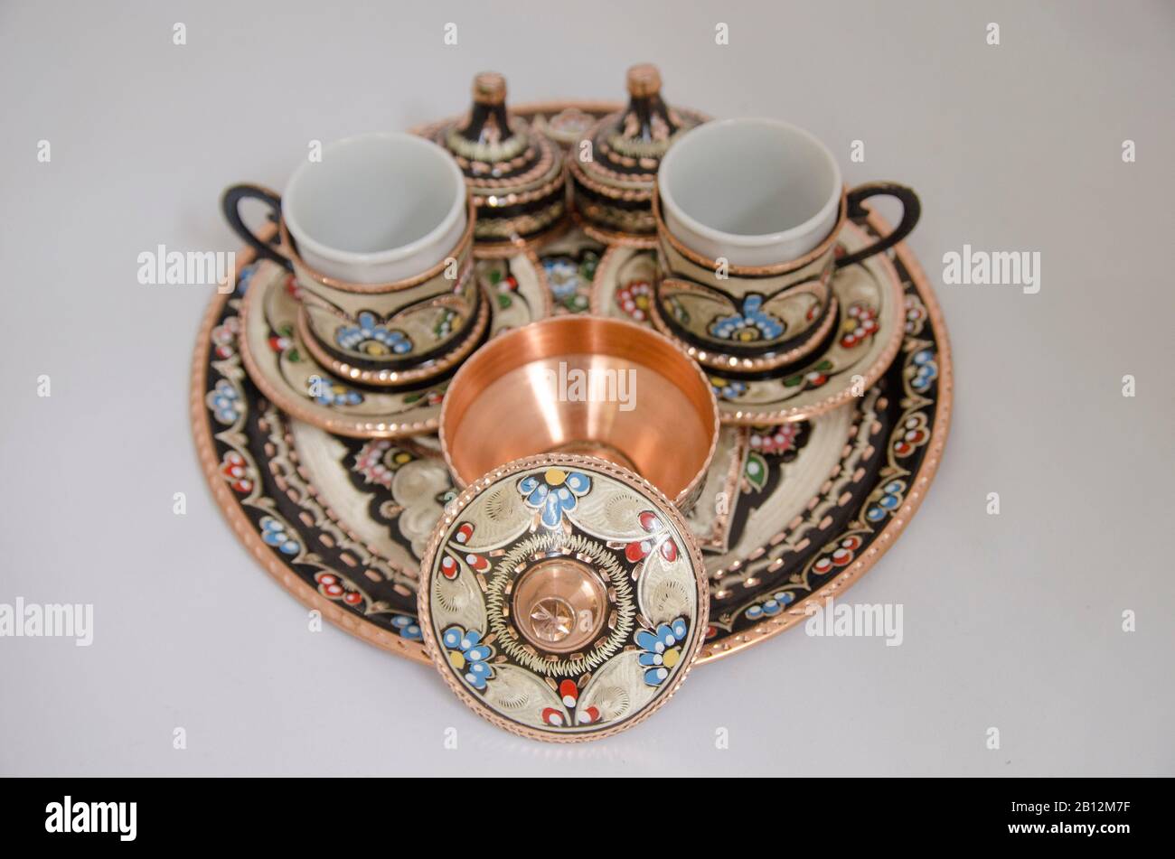 Türkischer Kaffee Set Stockfoto