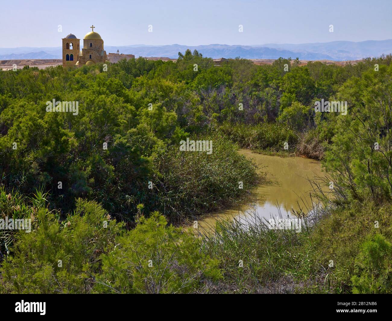 Ort der Taufe Jesu am Jordan River, Bethany, Balqa, Jordanien, Naher Osten Stockfoto