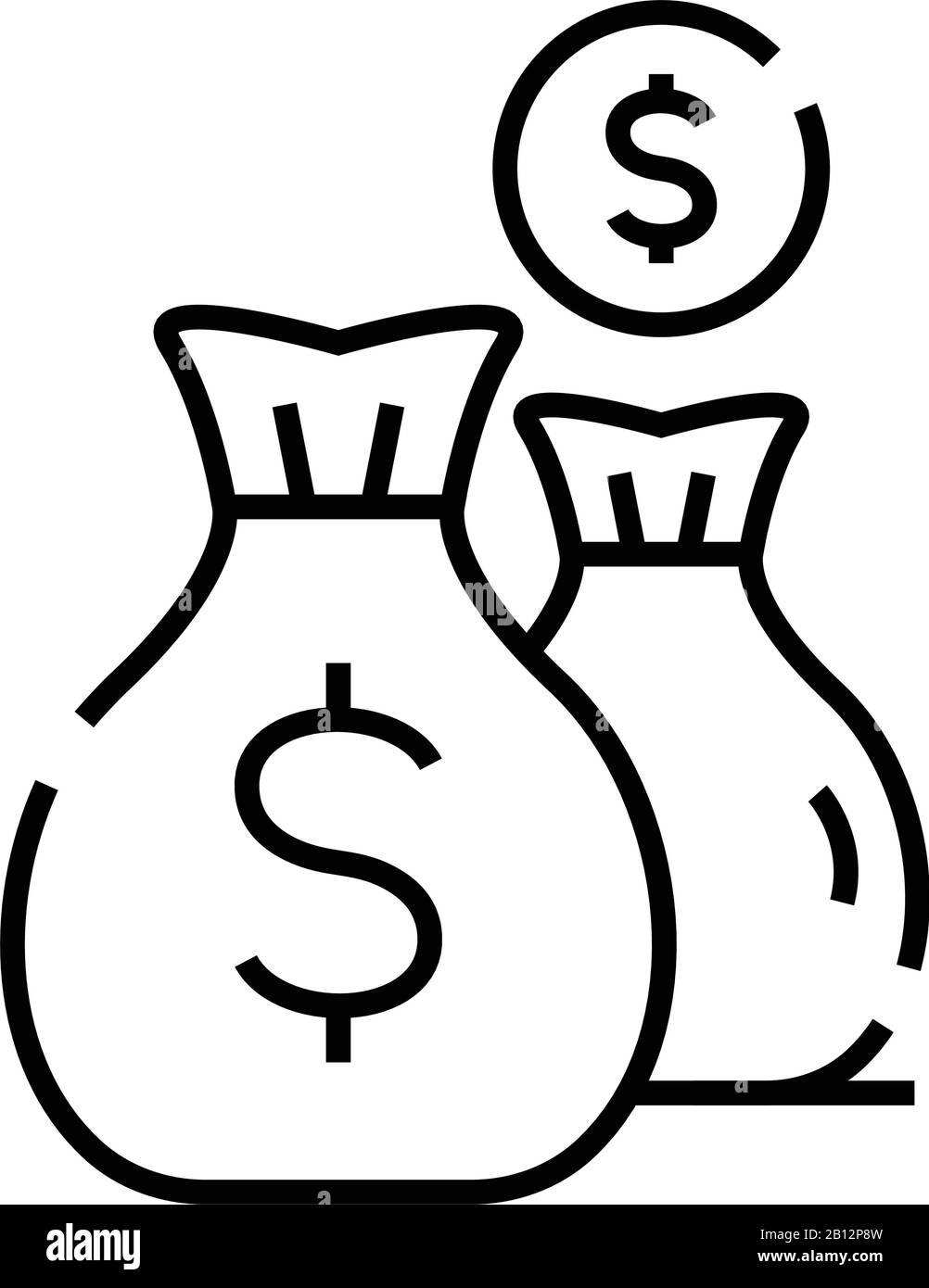 Großzeilensymbol, Konzeptzeichen, Konturvektorabbildung, lineares Symbol. Stock Vektor