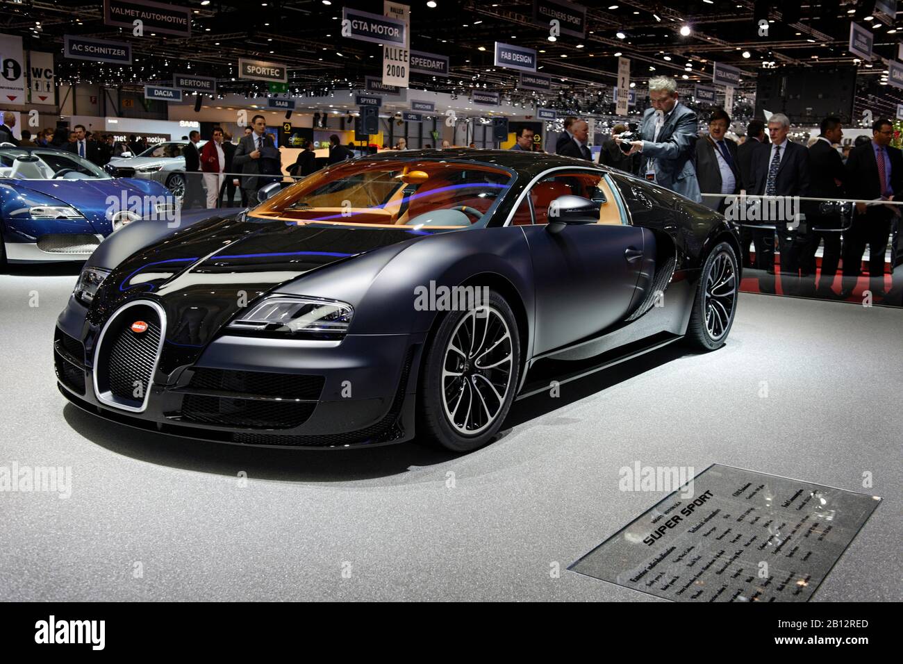 Bugatti Veyron 16.4 Super Sport,1.200 PS,Internationale Sportschau Genf 2011,Genf,Schweiz,Europa Stockfoto