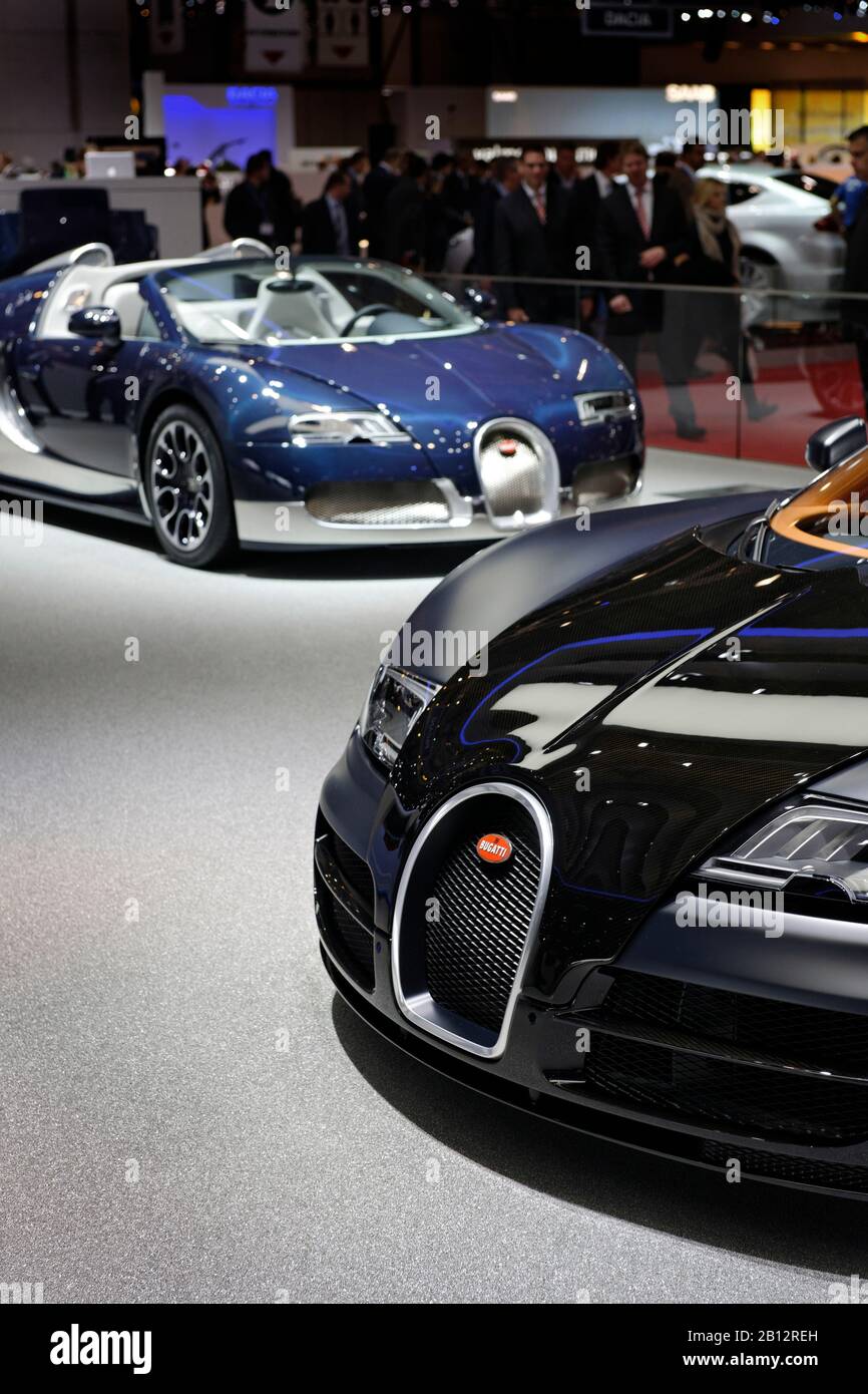 Bugatti Veyron 16.4 Super Sport,1.200 PS,Internationale Sportschau Genf 2011,Genf,Schweiz,Europa Stockfoto