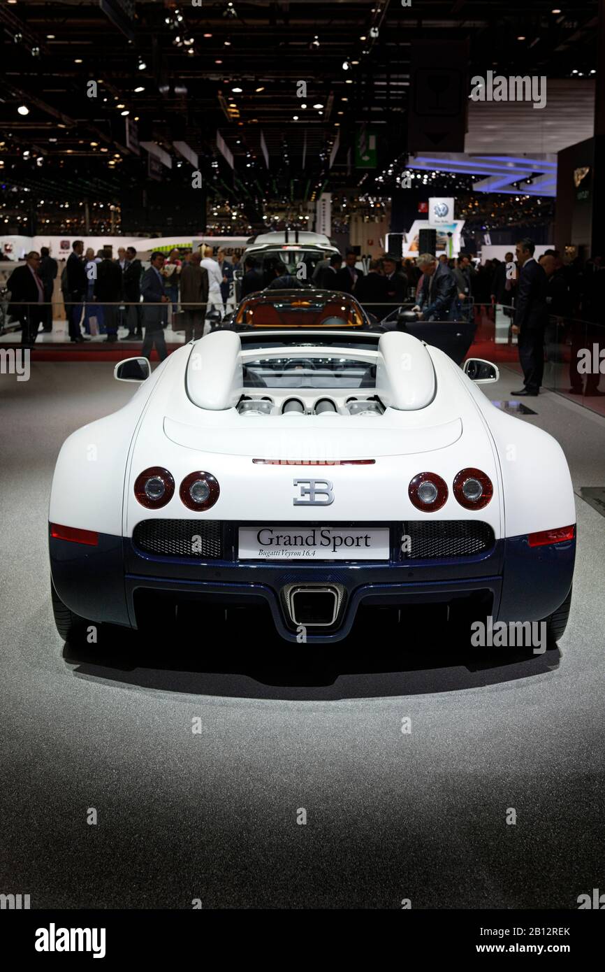 Bugatti Veyron 16.4 Grand Sport, internationaler Sportwagen Genf, Genf, Schweiz, Europa Stockfoto