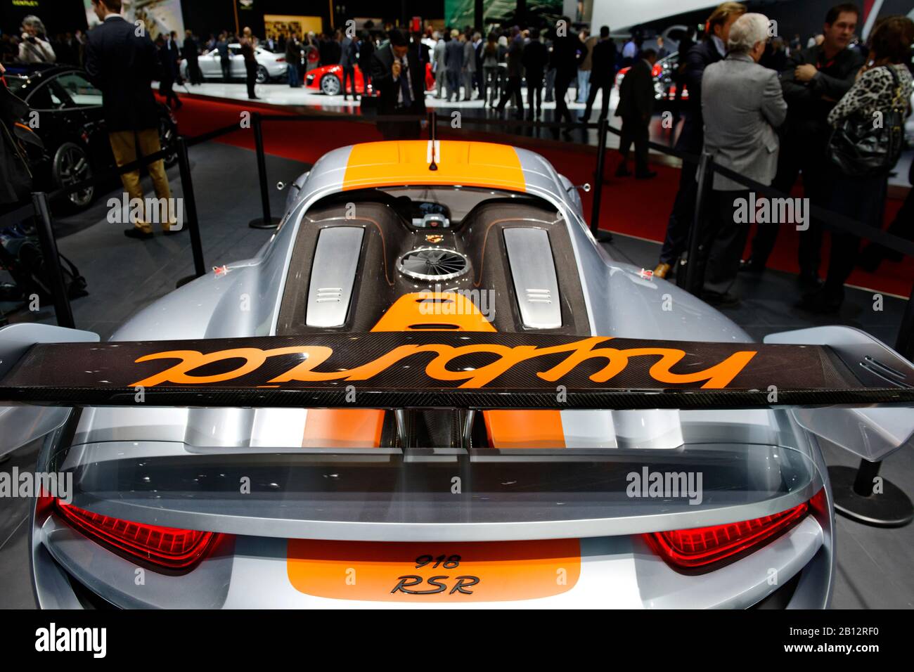 Porsche 918 RSR Spyder Hybrid, internationaler Automobilsalon Genf 2011, Genf, Schweiz, Europa Stockfoto