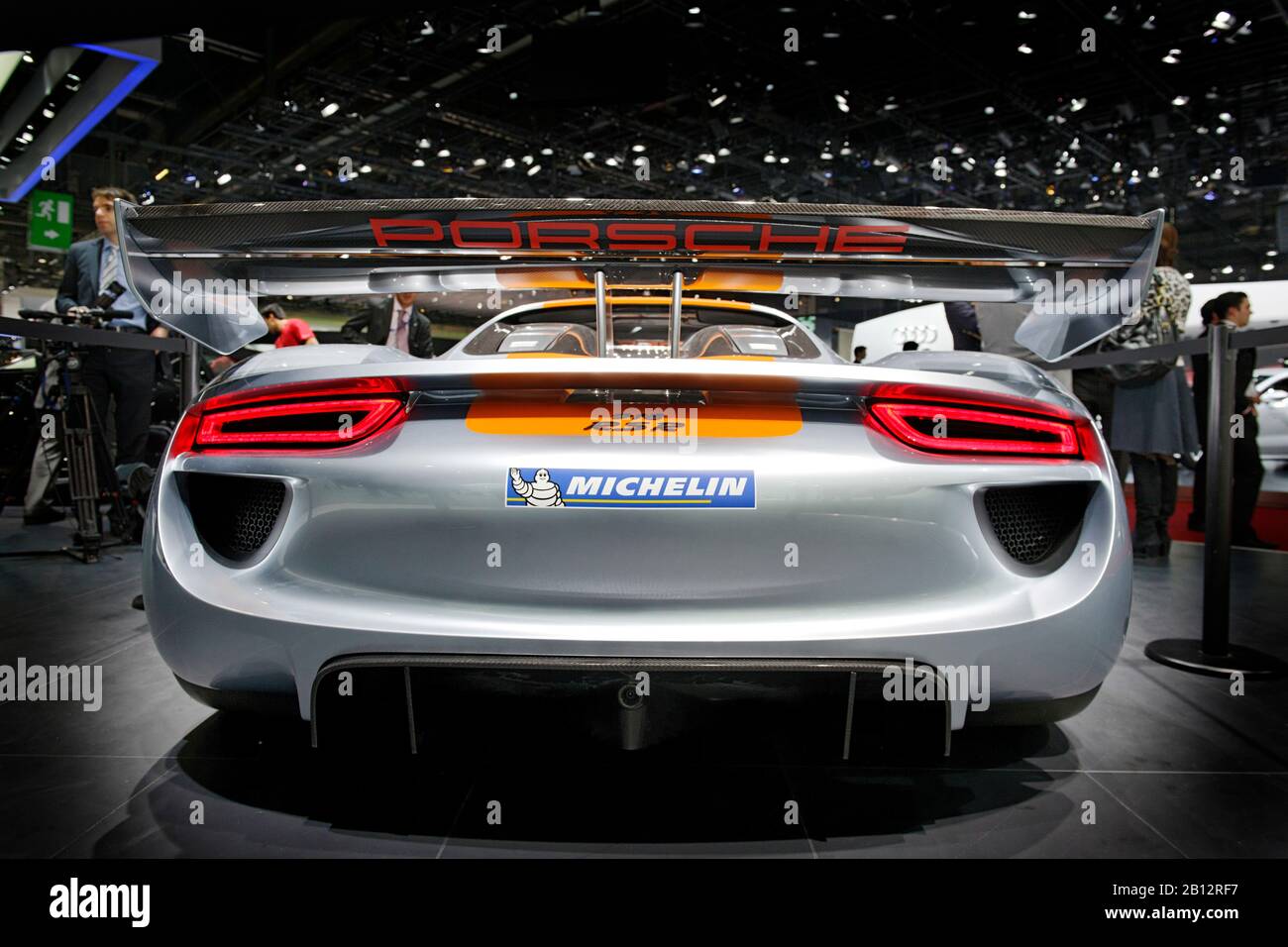 Porsche 918 RSR Spyder Hybrid, internationaler Automobilsalon Genf 2011, Genf, Schweiz, Europa Stockfoto