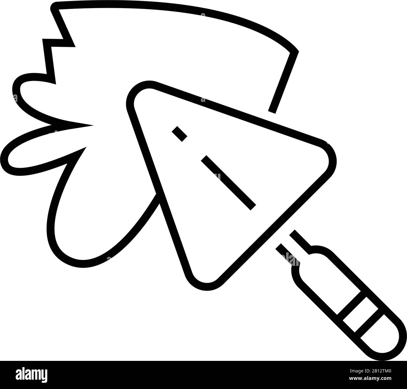 Zementliniensymbol, Konzeptschild, Konturvektorabbildung, lineares Symbol. Stock Vektor