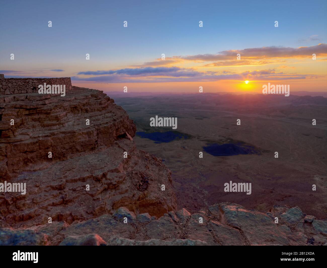 Makhtesh Ramon Krater in der Negev-Wüste, Israel Stockfoto