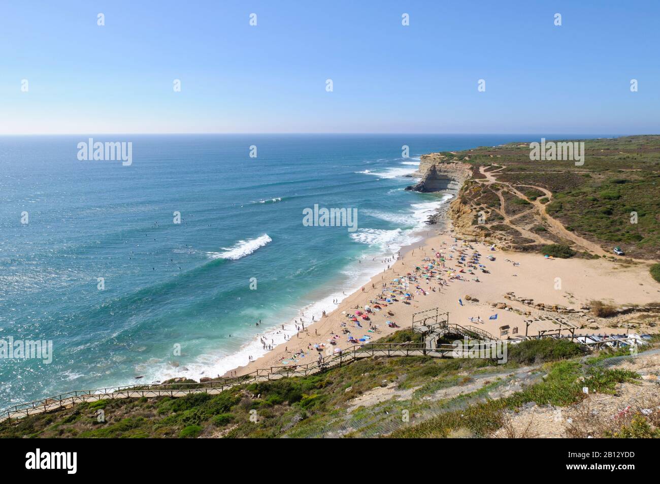 World Surfing Reserve Riberia d'Ilhas Strand, Ericeira, Portugal Stockfoto