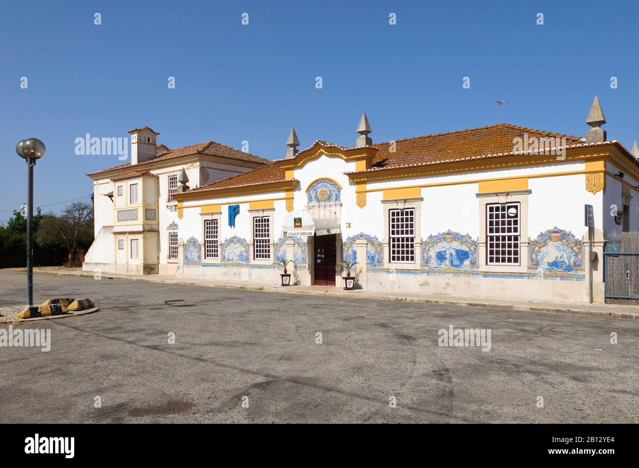 Bahnhof in Alentejo, Portugal, Europa Stockfoto