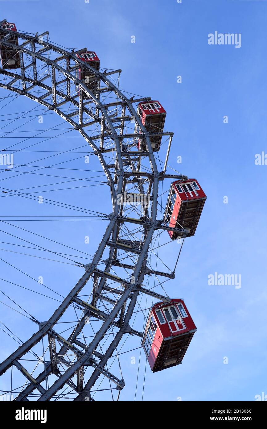 Wien, Österreich, Riesenrad im Wiener Prater Stockfoto