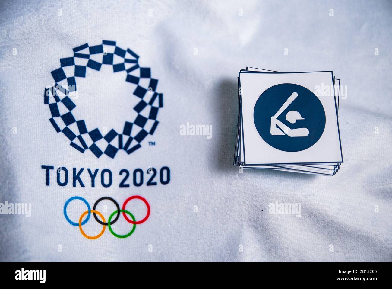 TOKIO, JAPAN, JANUAR. 20. 2020 BaseballSymbol für olympisches