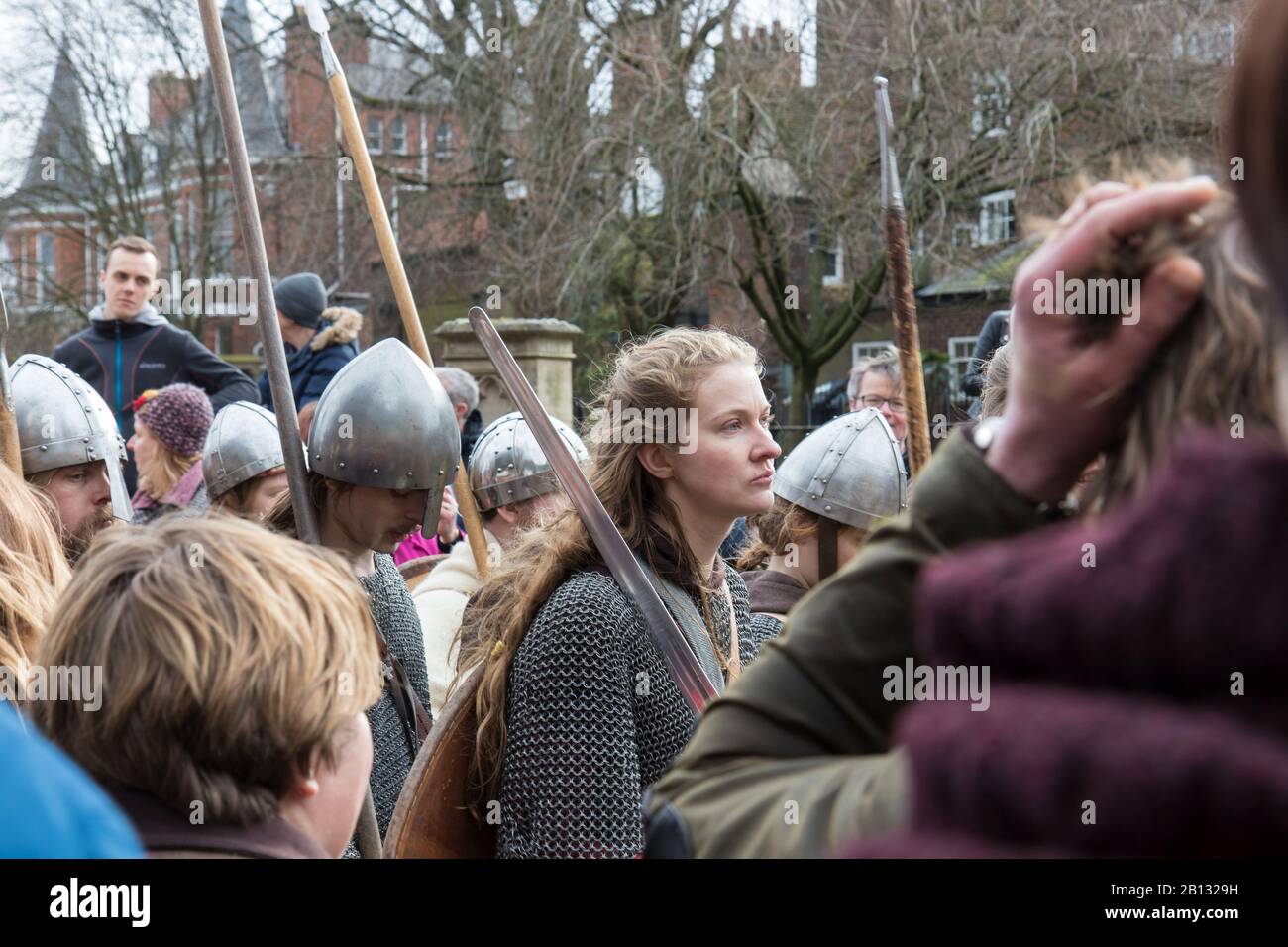 Die Viking Parade durch York im Jahr 2020 Stockfoto