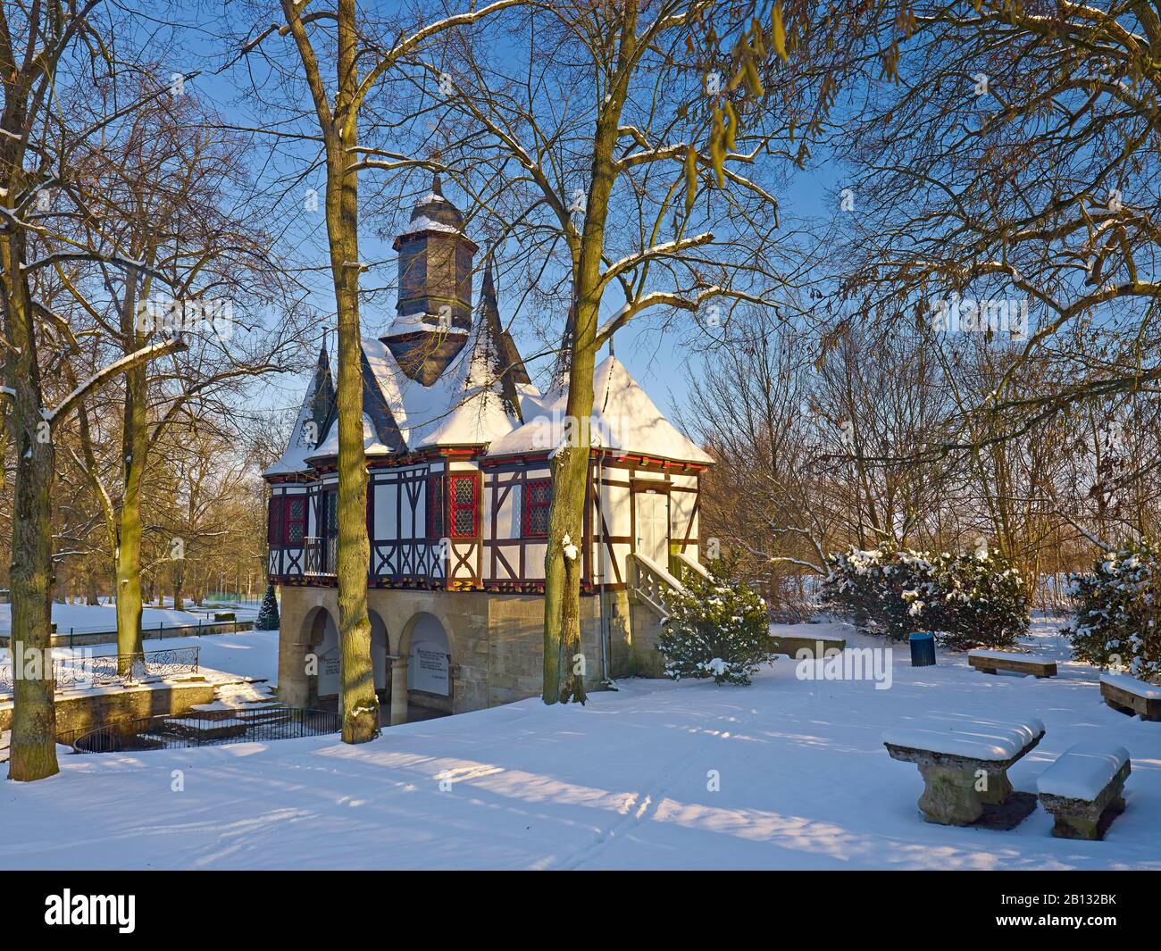 Brunnenhaus Popperode bei Mühlhausen, Thüringen, Deutschland Stockfoto