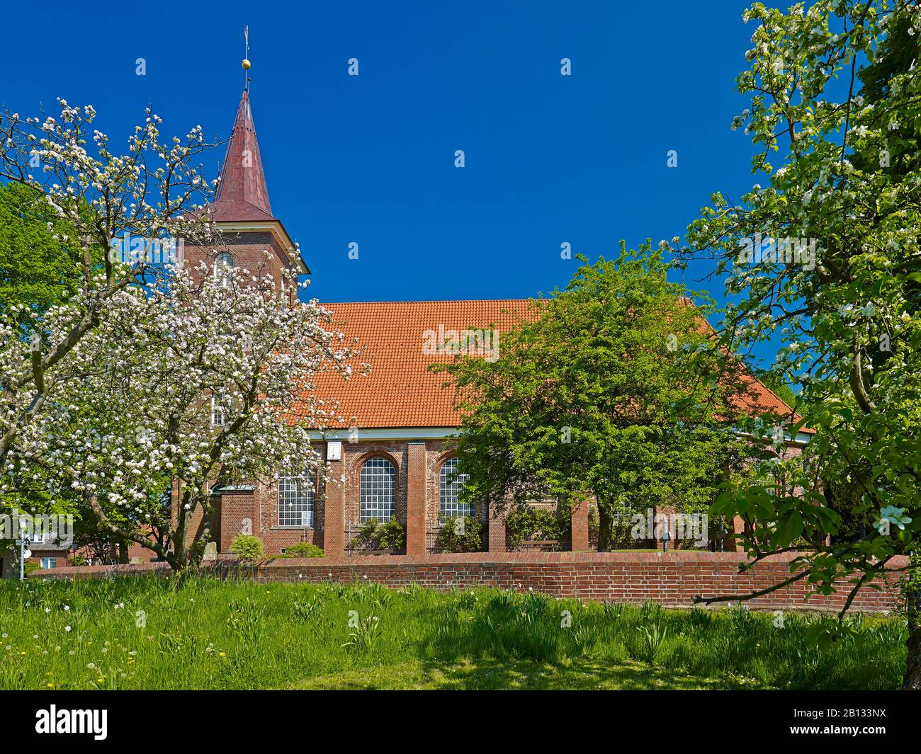 St. Pankratius-Kirche in Neuenfelde-Altes Land, Hansestadt Hamburg, Deutschland Stockfoto