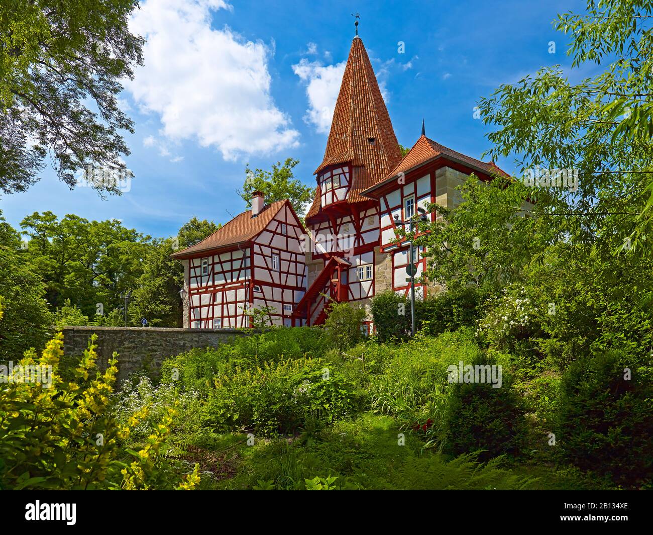 Rödelseer Tor in Iphofen, Unterfranken, Landkreis Kitzingen, Bayern, Deutschland Stockfoto