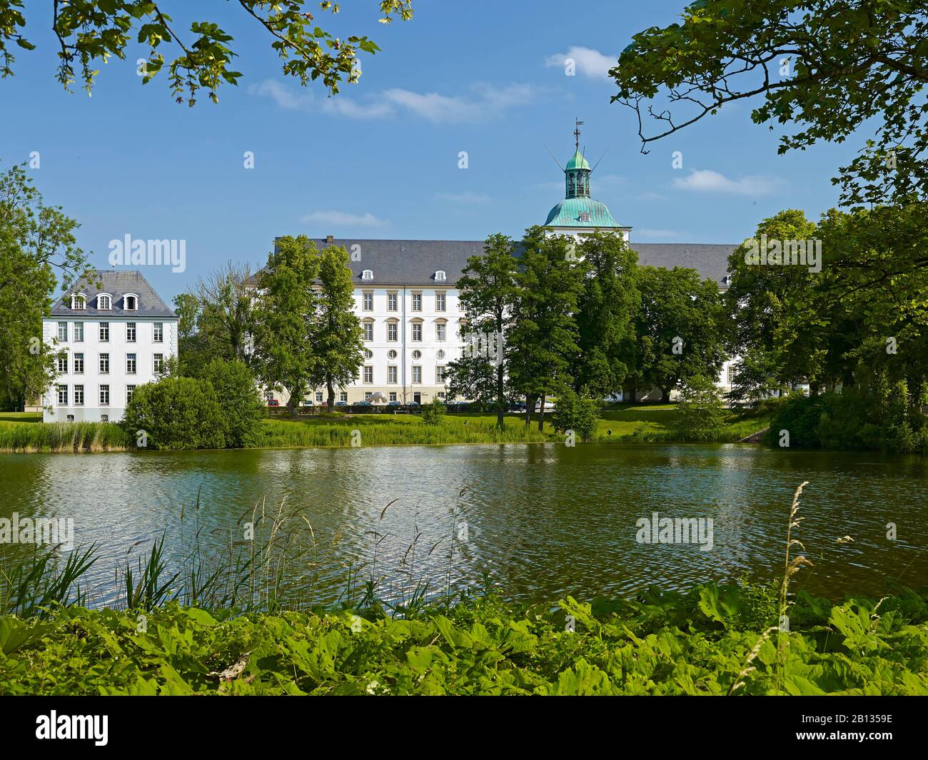 Schlossstrand von Gottorf mit Kavaliershaus, Schleswig-Holstein, Schleswig-Holstein, Deutschland Stockfoto