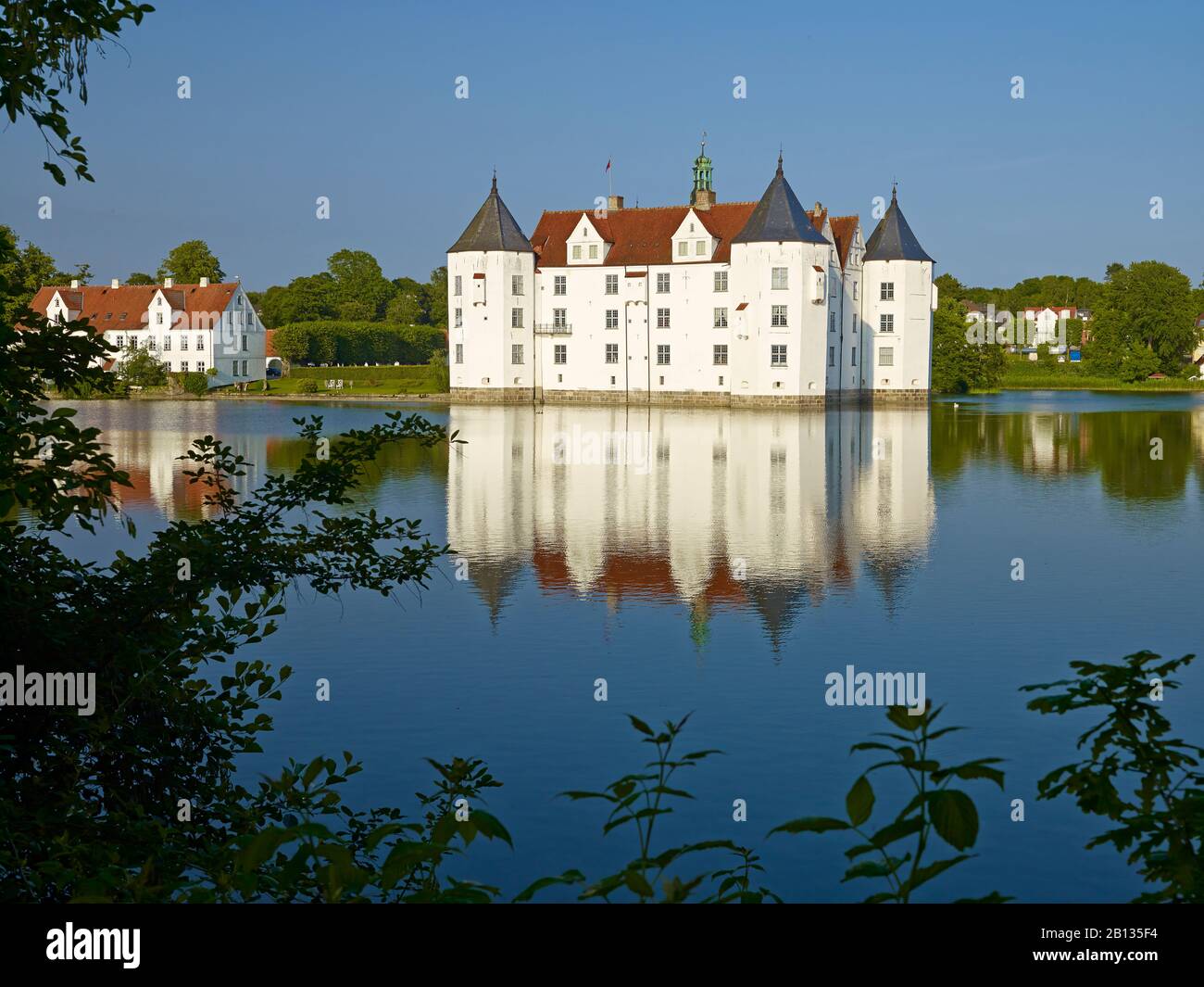 Wasserschloss Glücksburg, Schleswig-Flensburg, Schleswig-Holstein, Deutschland Stockfoto