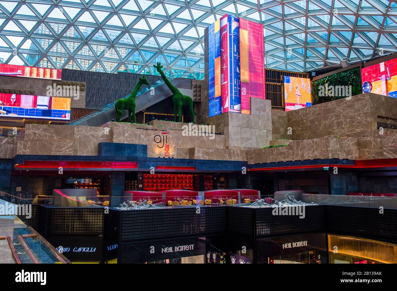 Das Innere des MGM Cotai Hotels und Kasinos in Macau Stockfoto