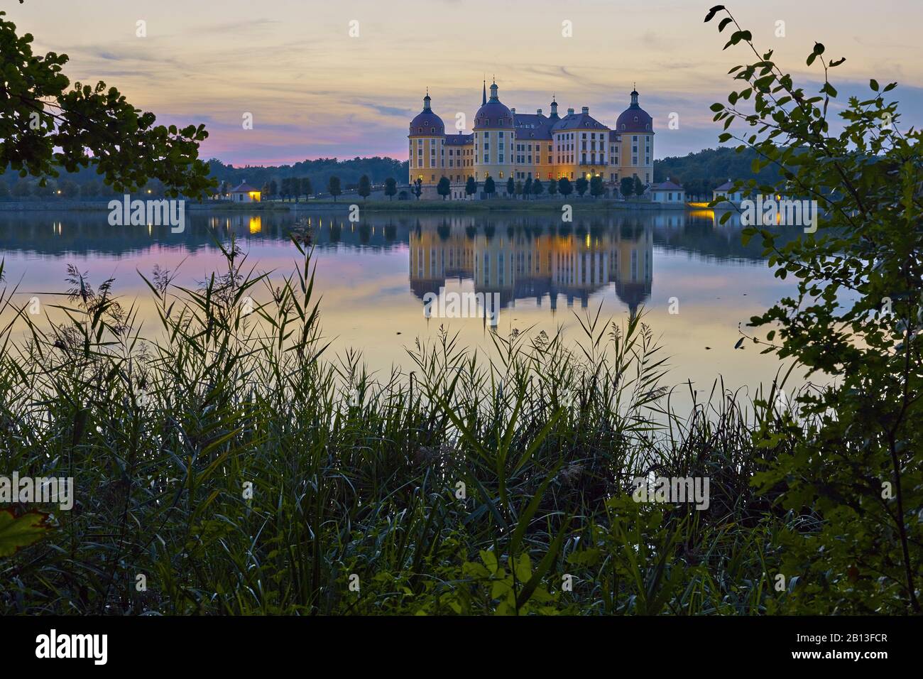 Schloss Moritzburg bei Dresden, Sachsen, Deutschland Stockfoto