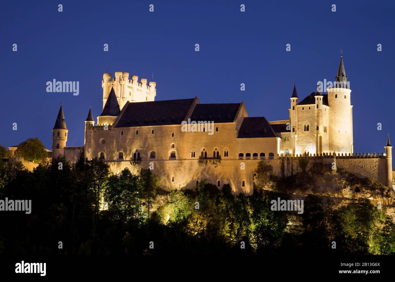 Schloss El Alcazar. Segovia, Provinz Castilla y Leon. Spanien Stockfoto