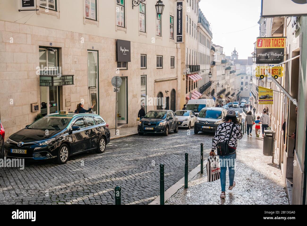 Rua Nova do Almada ist eine Straße im Chiado-Gebiet in Lissabon Portugal Stockfoto