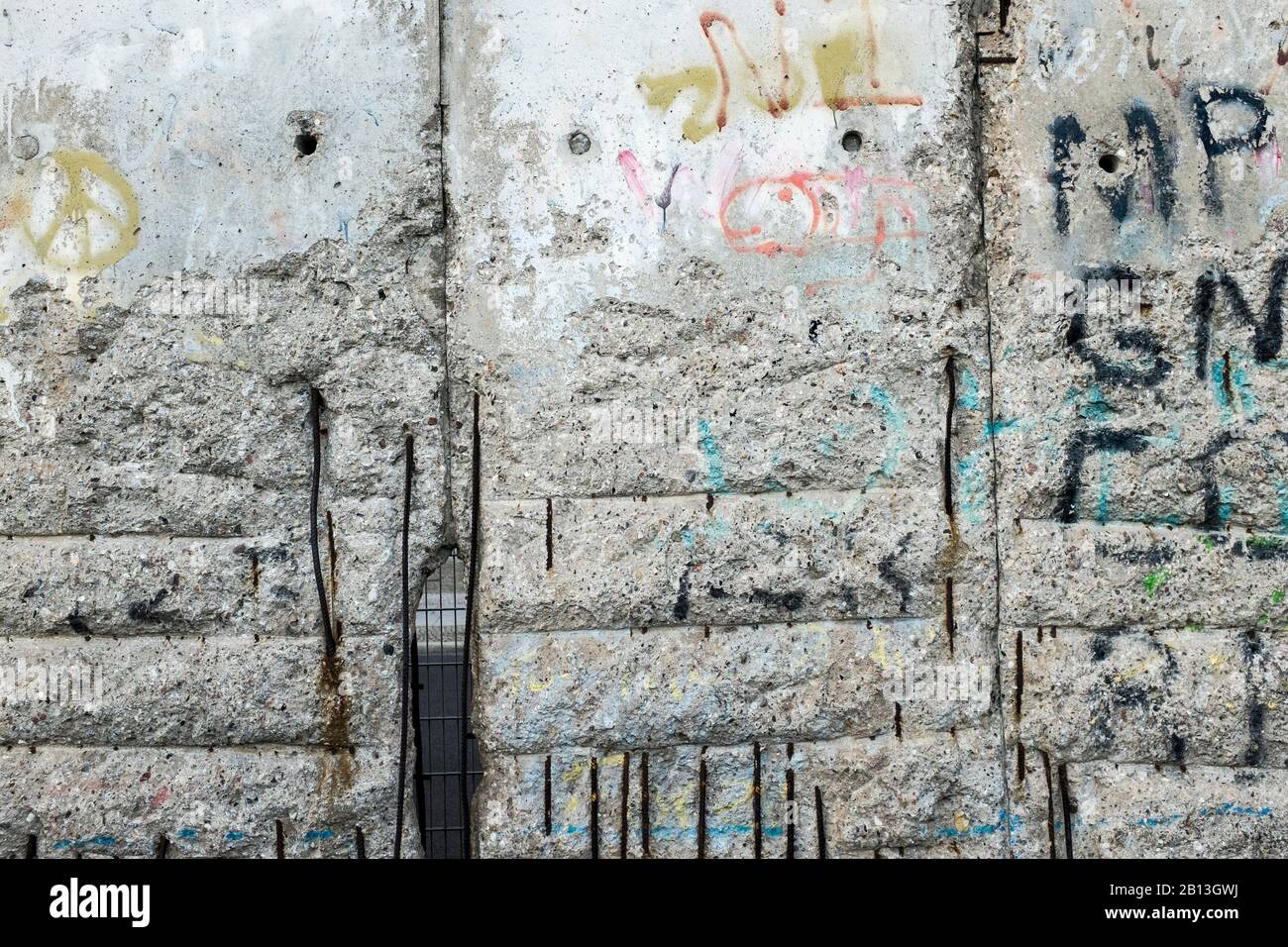 Berliner Mauer, Niederkirchnerstraße, Kreuzberg, Berlin, Deutschland Stockfoto